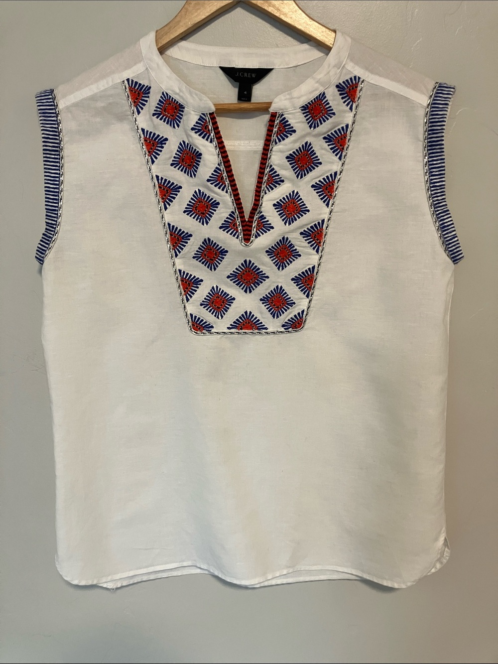 J. Crew embroidered shirt
